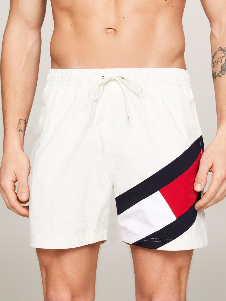 Szorty kąpielowe średniej długości Tommy Hilfiger z troczkami i logo - Image 1 of 4