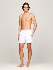 Tommy Hilfiger White Medium Logo Drawstring Swim Shorts - Image 3 of 4
