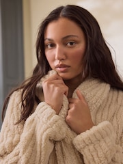 Neutral Supersoft Dressing Gown - Image 5 of 8