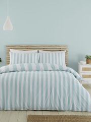 Catherine Lansfield Seafoam Cove Stripe Reversible Duvet Cover Set - Image 2 of 4