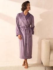 Morado lila - Bata ribeteada supersuave - Imagen 2 de 7