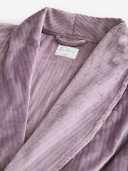 Morado lila - Bata ribeteada supersuave - Imagen 6 de 7