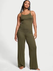Victoria's Secret Olive Green Modal Rib Cami Long Pyjama Set - Image 1 of 3