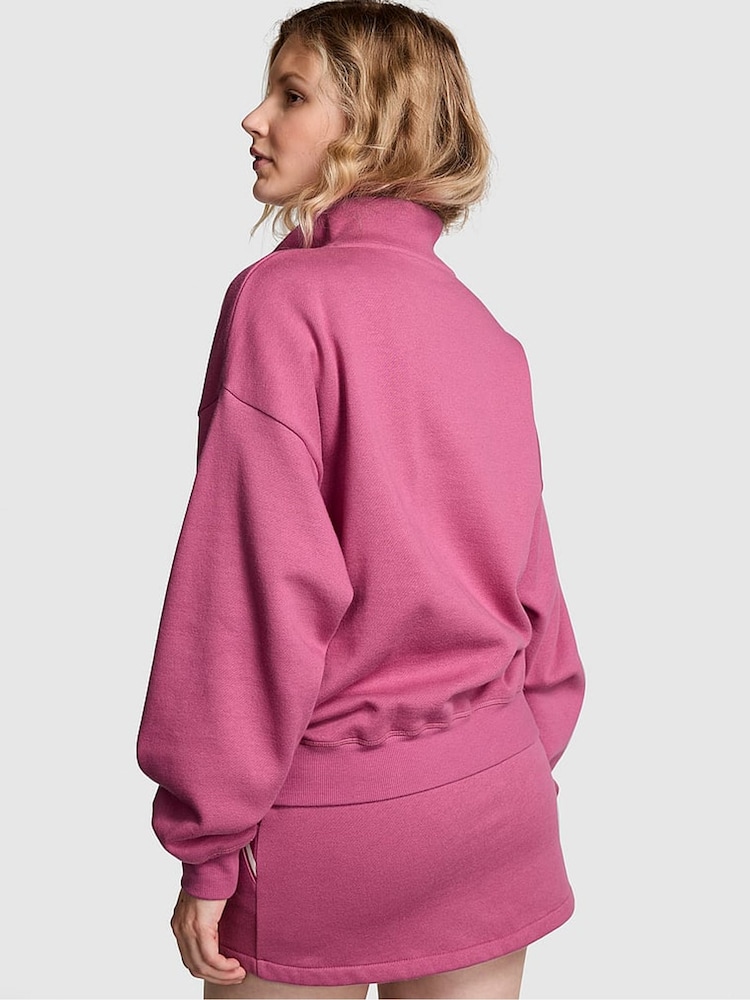 Victoria's Secret PINK Pink Violet Fleece Sweatshirt - Image 2 of 3 Victoria's Secret PINK Pink Violet Fleece Sweatshirt - Image 2 of 3
