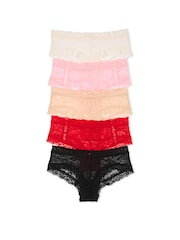 Wit/roze/huidskleur/rood/zwart - Victoria's Secret set van 5 slips - Image 1 of 3