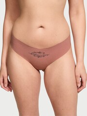 Victoria's Secret Vintage Rose Pink Script Thong Knickers - Image 1 of 3