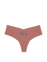 Victoria's Secret Vintage Rose Pink Script Thong Knickers - Image 3 of 3