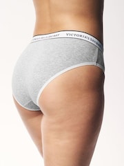 Grijs gemêleerd - Victoria's Secret set van 4 slips met logo - Image 3 of 5