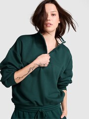 Victoria's Secret PINK Deep Forest Green Fleece Sweatshirt - Image 1 of 1