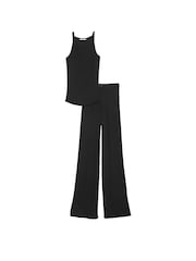 Victoria's Secret Black Modal Rib Cami Long Pyjama Set - Image 3 of 3