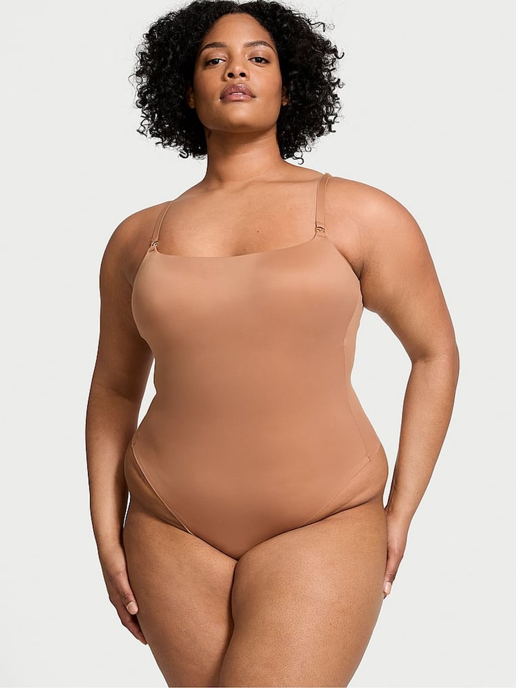 Victoria's Secret Toffee Nude FeatherSoft™ BODYWEAR Lightly Lined Bodysuit - Image 1 of 3