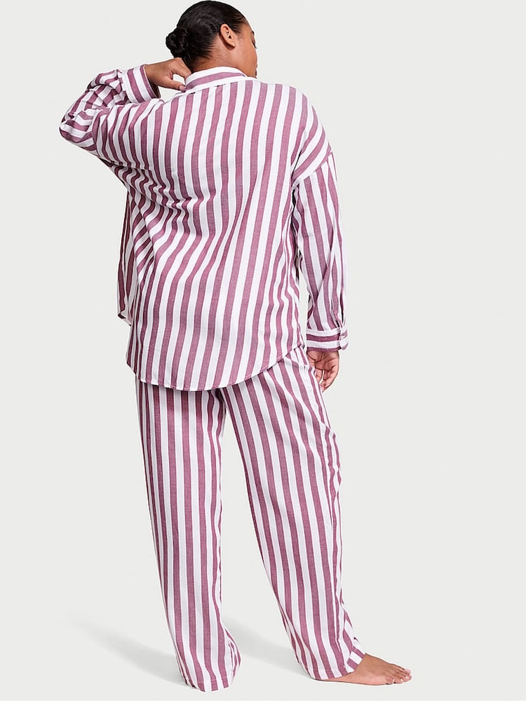 Victoria's Secret Pink Rouge Stripe Modal Long Pyjama Set - Image 2 of 3