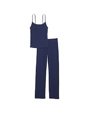 Victoria's Secret PINK Blue Midnight Navy Cami Long Pyjama Set - Image 3 of 3