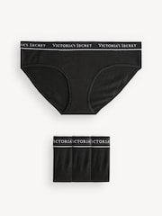 Zwart - Victoria's Secret set van 4 slips met logo - Image 1 of 5
