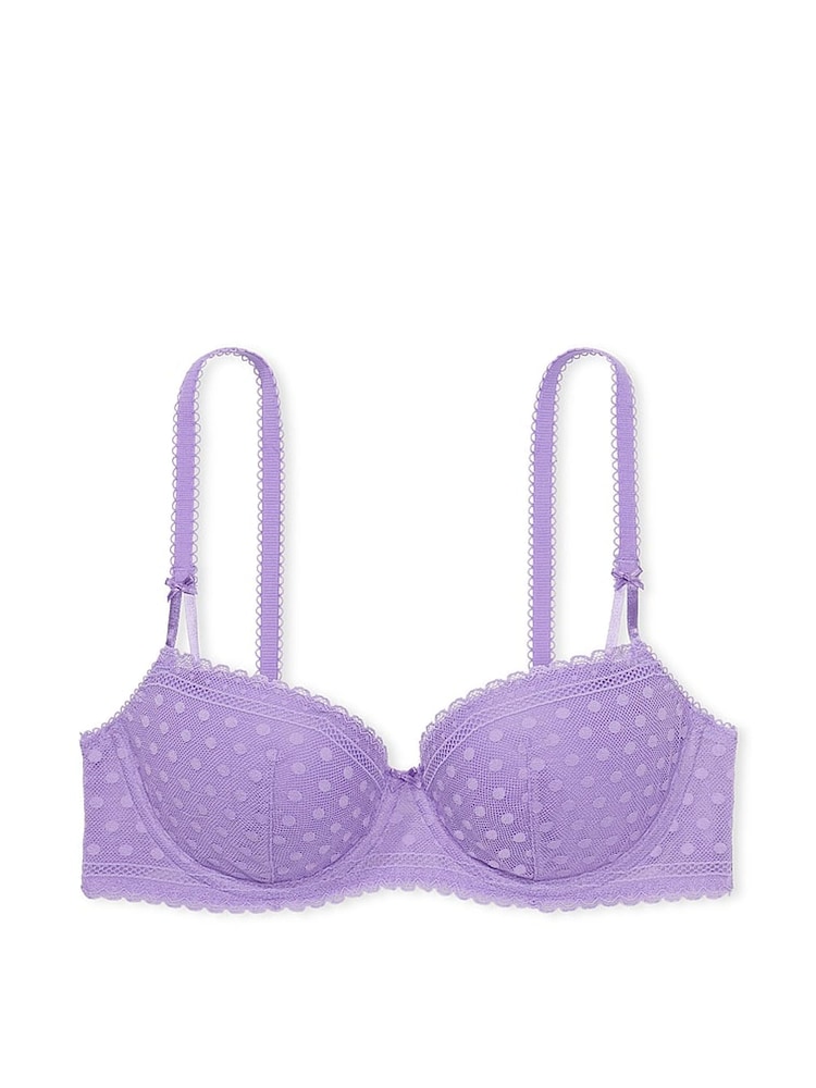 Victoria's Secret PINK Wysteria Purple Dainty Dot Balcony Lace Bra - Image 3 of 3