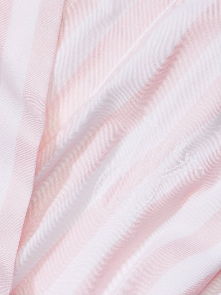 Victoria's Secret Pretty Blossom Pink Stripes Modal Long Robe - Image 4 of 4