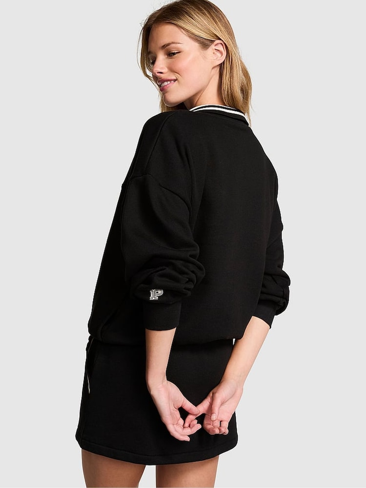 Victoria's Secret PINK Black Fleece Sweatshirt - Image 2 of 3