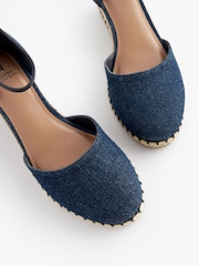 Denim Extra Wide Fit Forever Comfort® Closed Toe Wedges - Image 3 of 4