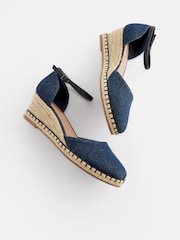 Denim Extra Wide Fit Forever Comfort® Closed Toe Wedges - Image 4 of 4