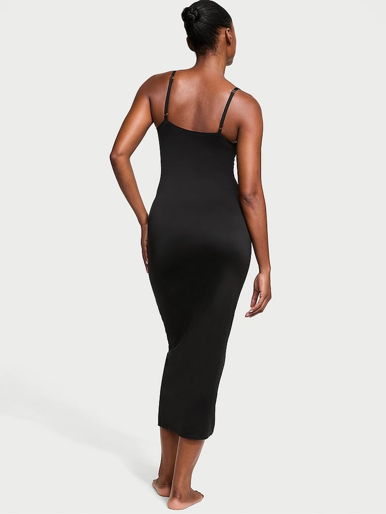 Victoria's Secret Black Maxi Feathersoft Essentials Slip Dress - Image 2 of 4