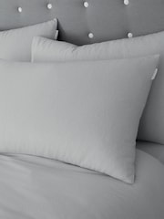 Catherine Lansfield Grey Brushed 100% Cotton Duvet Cover Set - Image 2 of 3