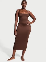 Victoria's Secret Ganache Brown Maxi Feathersoft Essentials Slip Dress - Image 1 of 3