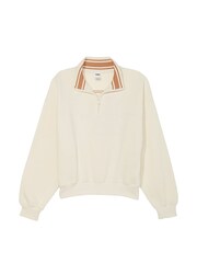 Victoria's Secret PINK White Shell Fleece Sweatshirt - Image 3 of 3
