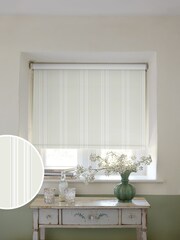 Shabby Chic by Rachel Ashwell® Sage Cottage Stripe Made to Measure Roller Blinds - Image 1 of 6