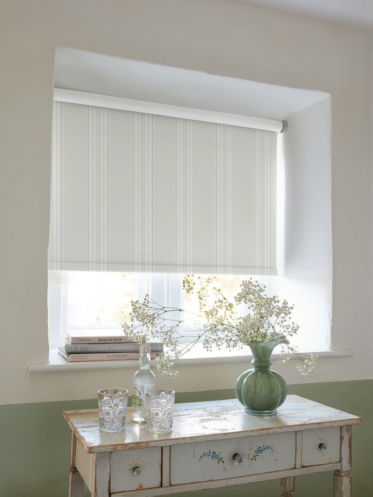 Shabby Chic by Rachel Ashwell® Sage Cottage Stripe Made to Measure Roller Blinds - Image 2 of 6