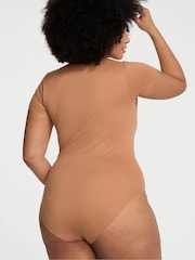 Victoria's Secret Toffee Nude FeatherSoft™ BODYWEAR Short-Sleeve Bodysuit - Image 2 of 3