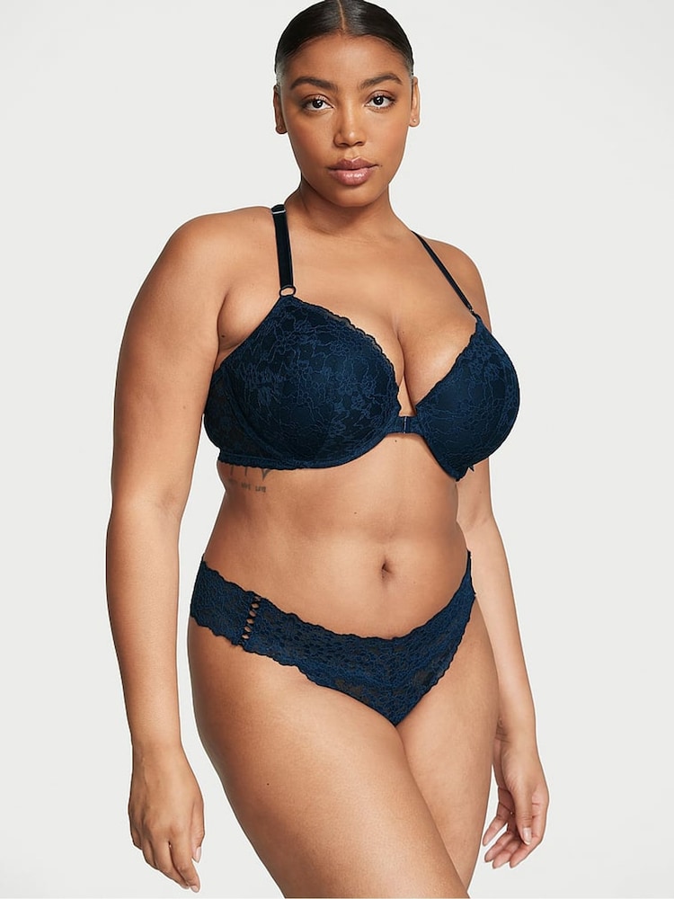 Victoria's Secret Noir Navy Blue Thong Knickers - Image 1 of 3
