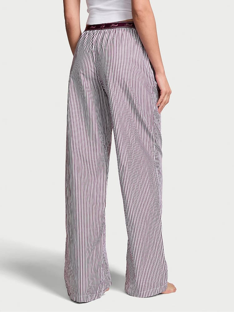 Victoria's Secret PINK Purple Rose Stripe Cotton Logo Pyjama Bottom - Image 2 of 3 Victoria's Secret PINK Purple Rose Stripe Cotton Logo Pyjama Bottom - Image 2 of 3