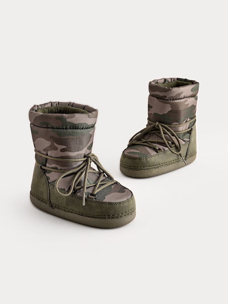 Tarnmuster, Grün - Gefütterte Winterstiefel - Bild 1 von 6 Tarnmuster, Grün - Gefütterte Winterstiefel - Bild 1 von 6