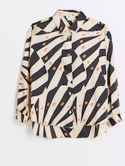 River Island Natural Girls Shell Print Shirt - Image 2 of 5