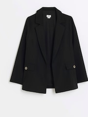 River Island Black Girls Rolled Sleeve Blazer - Image 1 of 4