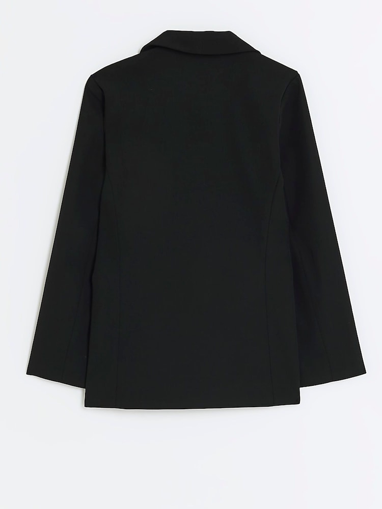 River Island Black Girls Rolled Sleeve Blazer - Image 2 of 4