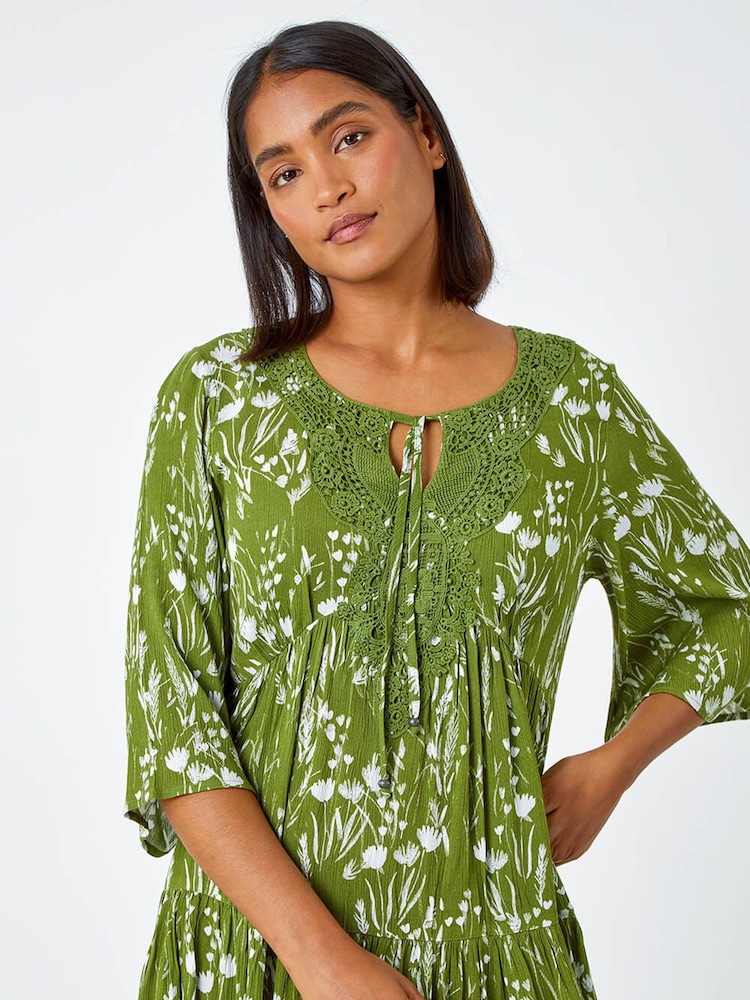 emerald green smock dress This Is It Emerald Green Swing Dress – Shop the Mint main image 1