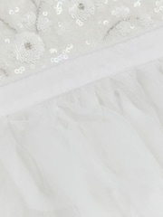 River Island White Mini Girls Mesh Frill Dress - Image 6 of 6