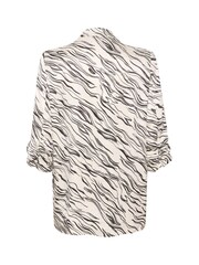Soaked in Luxury Vinka Printed Open Front White Blazer - Image 6 of 6
