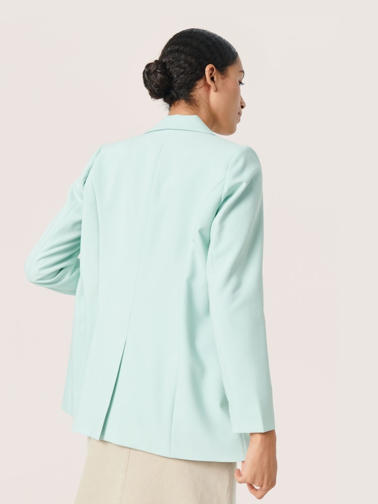 Soaked in Luxury Green Corinne Notch Lapel Regular Fit Blazer - Image 2 of 8