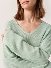 Soaked in Luxury Tuesday V-Neck Relaxed Fit Pullover Jumper - Image 4 of 6