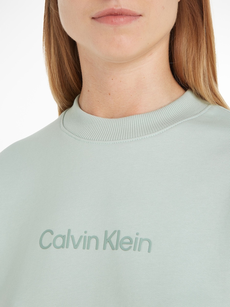 Calvin Klein Green Logo Sweatshirt - Image 5 of 5