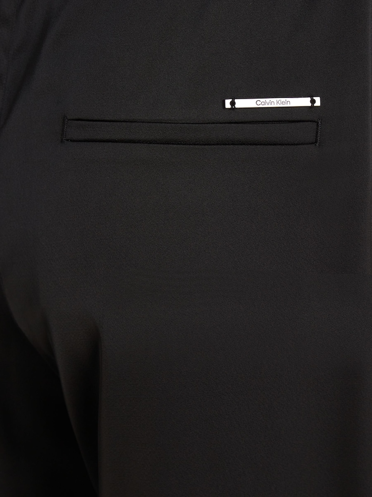 Calvin Klein Black Shiny Satin Trousers - Image 3 of 3