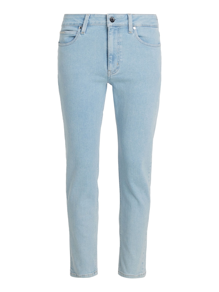 Calvin Klein Blue Mid Rise Slim Ankle Jeans - Image 1 of 1 Calvin Klein Blue Mid Rise Slim Ankle Jeans - Image 1 of 1