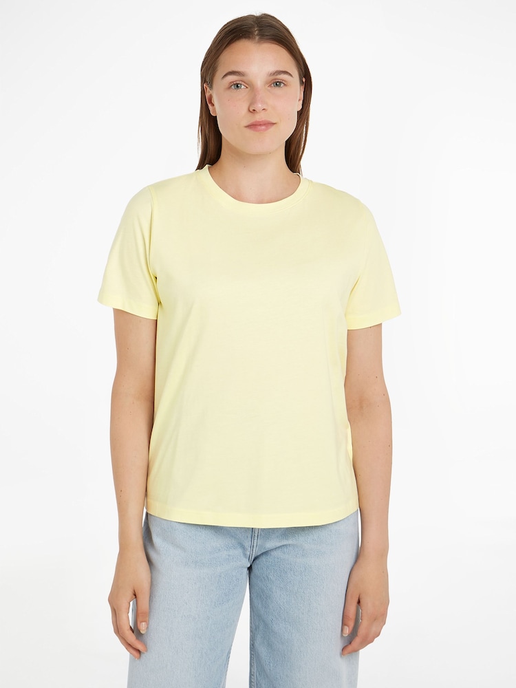 Calvin Klein Yellow Crew Neck T-Shirt - Image 1 of 6