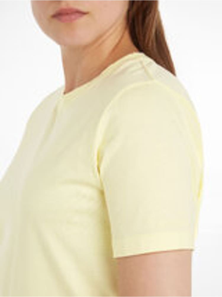 Calvin Klein Yellow Crew Neck T-Shirt - Image 3 of 6