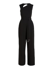 Calvin Klein Black Scuba Crepe Jumpsuit - Image 1 of 3