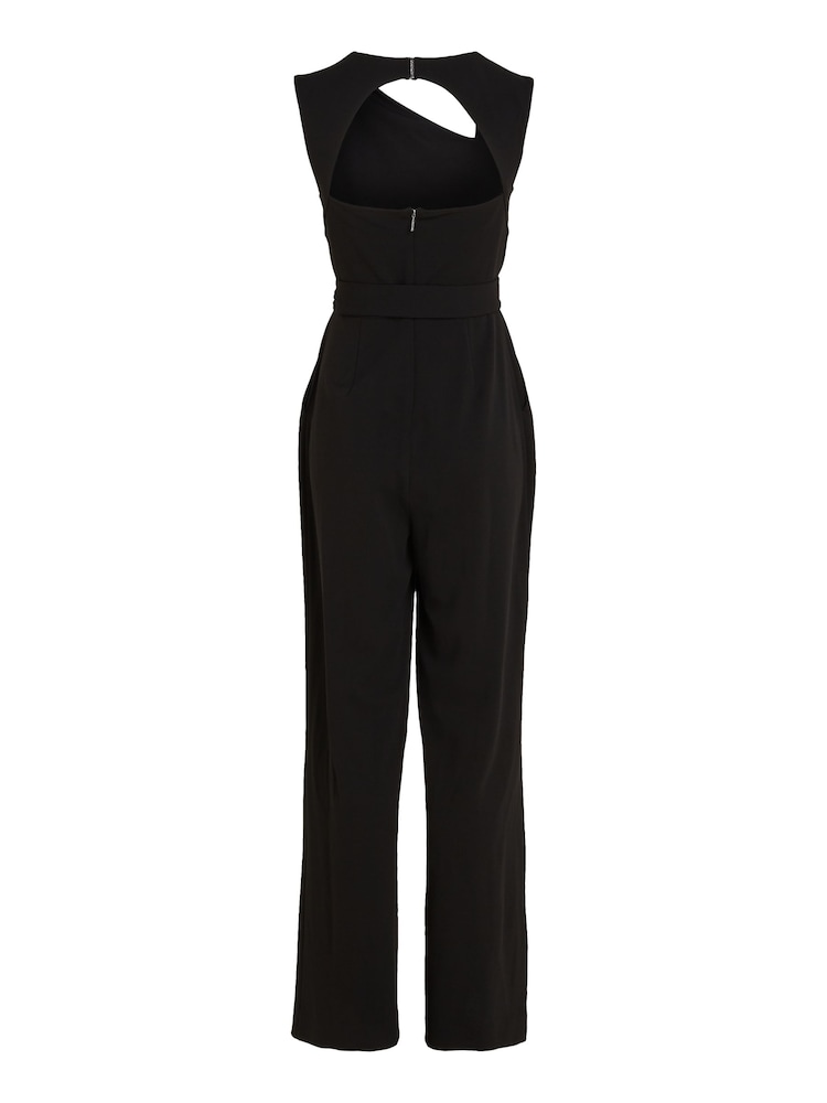 Calvin Klein Black Scuba Crepe Jumpsuit - Image 2 of 3