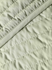 Bianca Sage Green Quilted Lines Bedspread - Image 2 of 2