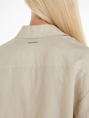 Calvin Klein Natural Linen Shirt Dress - Image 3 of 6